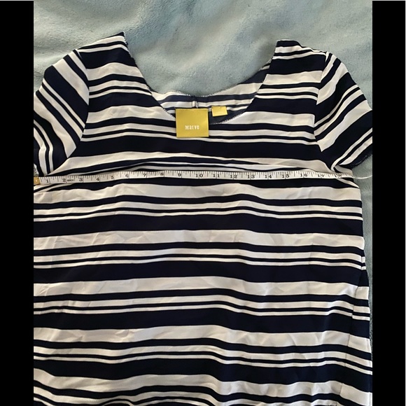 Anthropologie Maeve Ruffle Striped Top - Picture 6 of 9